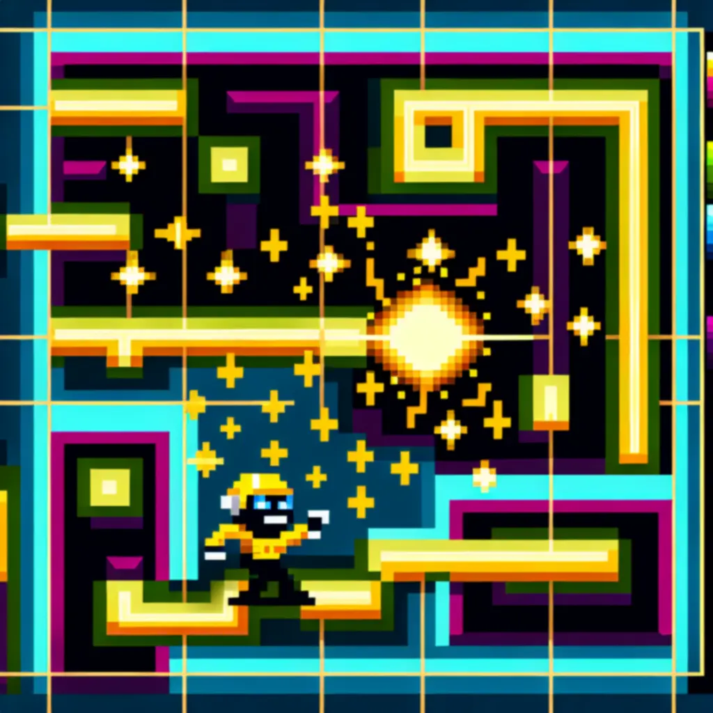 Mágnesező powerup pontokat gyűjt akció közben